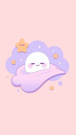 Cute Spooky Ghostin Clouds Wallpaper