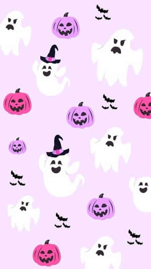 Cute Spooky Halloween Pattern Wallpaper