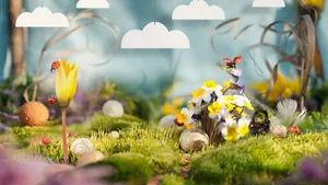 Cute Spring Desktop Lady Bugs Wallpaper