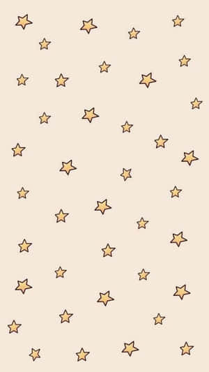 Cute Stars With Yellow And Black Illustration Wallpaper