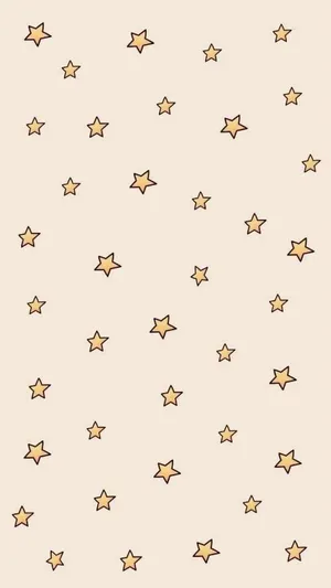 Cute Stars With Yellow And Black Illustration Wallpaper