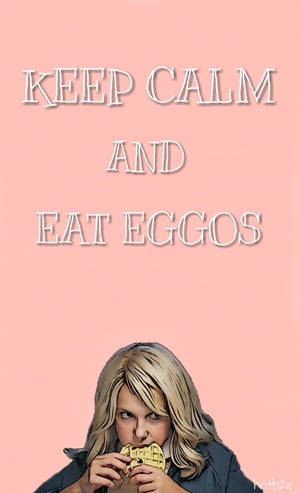 Cute Stranger Things Girl Eating Eggos Wallpaper