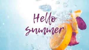 Cute Summer Fruits Underwater Wallpaper