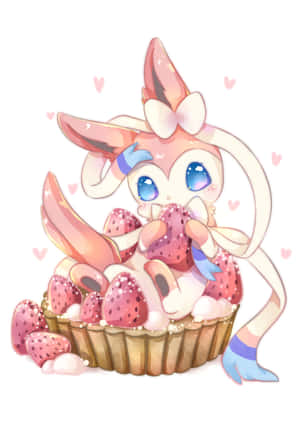 Cute Sylveon Pokemon Character Wallpaper