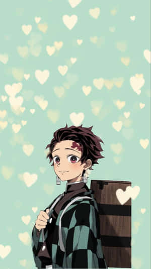 Cute Tanjiro Kamado Anime Character Wallpaper