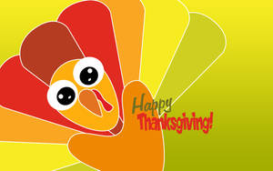 Cute Thanksgiving Bird Art Wallpaper