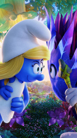 Cute The Smurfs Smurfett Wallpaper