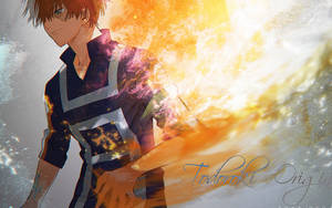 Cute Todoroki Half-hot Half-cold Artwork Wallpaper