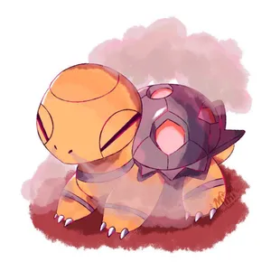 Cute Torkoal Artwork With Smoke Wallpaper