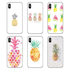 Cute Tropical Pineapple Cellphone Cover Wallpaper