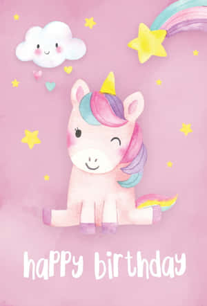 Cute Unicorn Wallpaper: Enchanting Magic In Pink And Purple Wallpaper