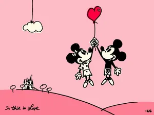 Cute Valentine's Day Disney Love Wallpaper