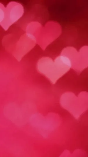 Cute Valentine's Day Floating Hearts Wallpaper