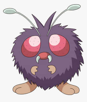 Cute Venonat In Plain Backdrop Wallpaper