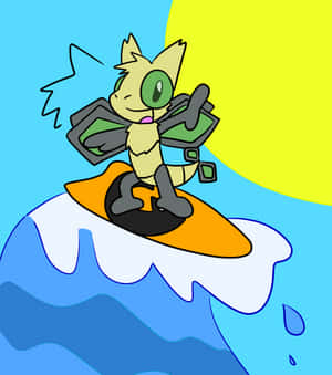 Cute Vibrava Surfing Wallpaper