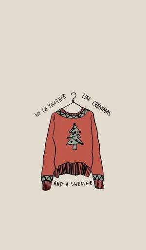 Cute Vsco Aesthetic Christmas Sweater Wallpaper