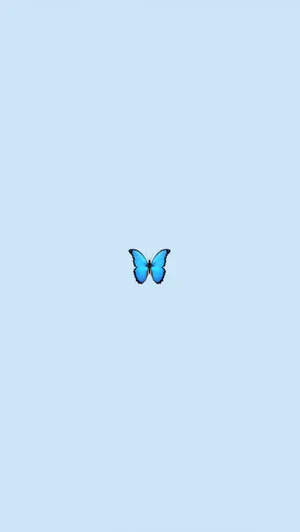 Cute Vsco Blue Butterfly Aesthetic Wallpaper