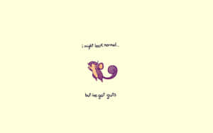 Cute Wallpaper Art Of Pokemon Rattata In Light Yellow Background. Wallpaper