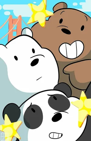 Cute We Bare Bears Stars Wallpaper