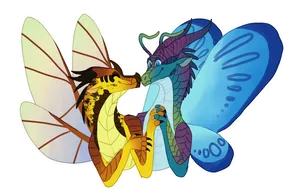 Cute Wings Of Fire Blue Cricket Wallpaper