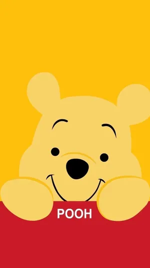 Cute Winnie The Pooh Peeking Wallpaper