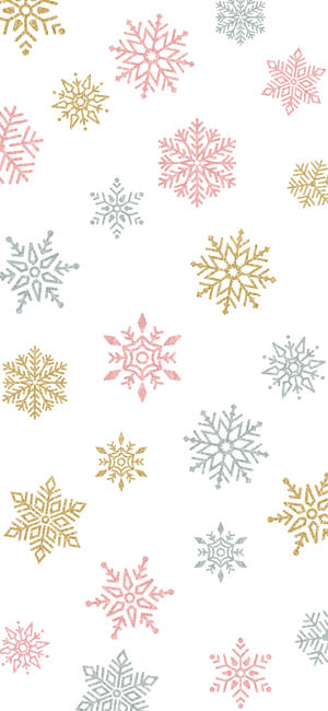 Cute Winter Iphone Snowflake Collage Wallpaper