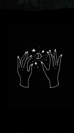 Cute Witchy Hand Weaving Constellation Wallpaper