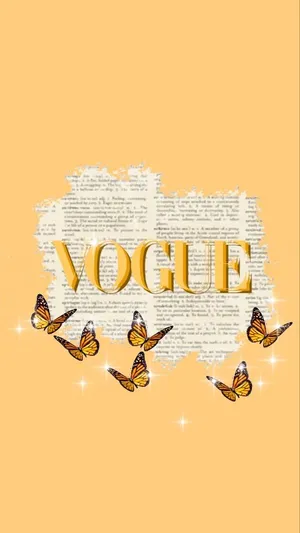 Cute Yellow Butterflies Vogue Wallpaper