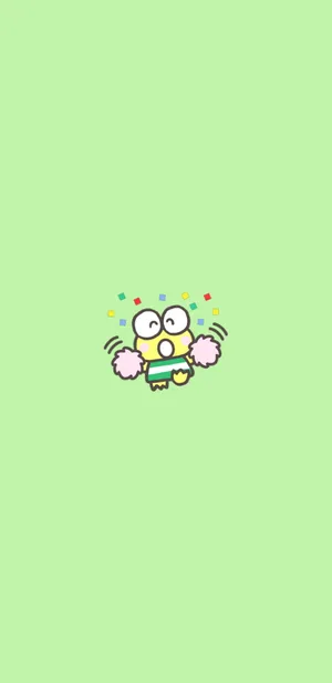'cuteness Overload: Look How Adorable This Green Kawaii Is!' Wallpaper