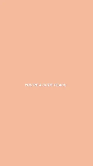 Cutie Peach Color Aesthetic Phone Wallpaper