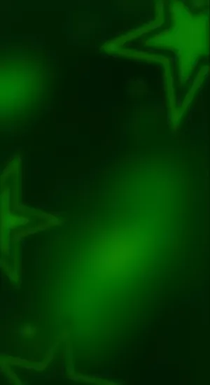 Cyber Green Star Glow Wallpaper