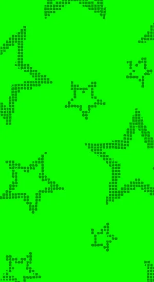 Cyber Green Star Pattern Wallpaper
