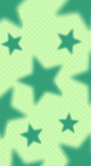 Cyber Green Star Pattern Wallpaper