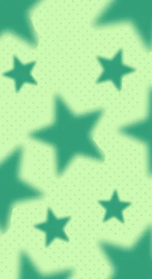 Cyber Green Star Pattern Wallpaper