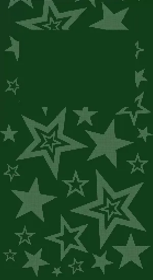 Cyber Green Star Pattern Wallpaper