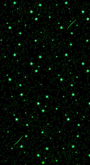 Cyber Green Starry Night Wallpaper