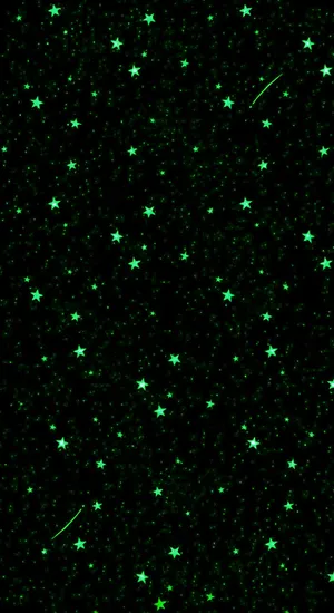 Cyber Green Starry Night Wallpaper