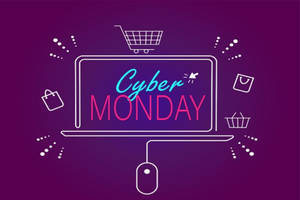 Cyber Monday Digital Shopping Art Wallpaper