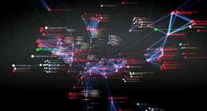 Cyber Network Connections Visualization Wallpaper