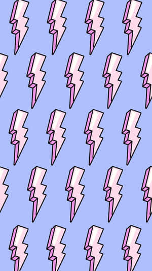 Cyber Purple Lightning Pattern Wallpaper