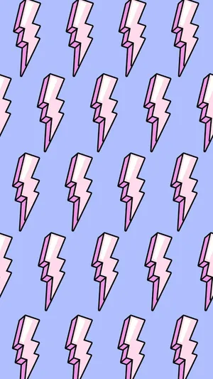 Cyber Purple Lightning Pattern Wallpaper