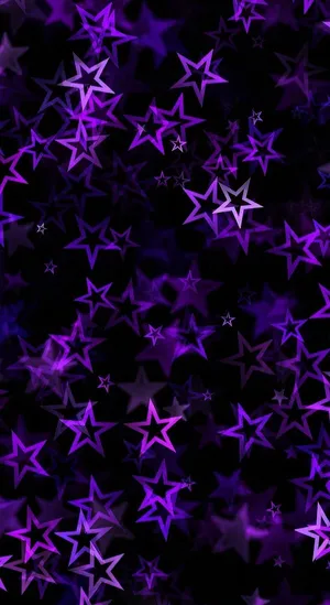 Cyber Purple Star Pattern Y2 K Aesthetic Wallpaper