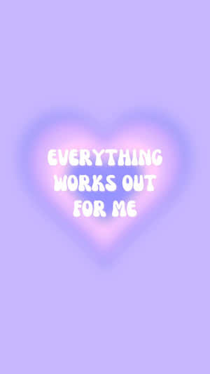 Cyber Purple Y2 K Aesthetic Heart Motivation Wallpaper