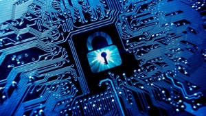 Cyber Security Padlock Chip Wallpaper