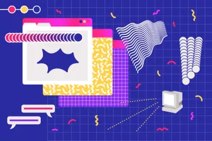 Cyber Y2 K Abstract Computer Design Wallpaper