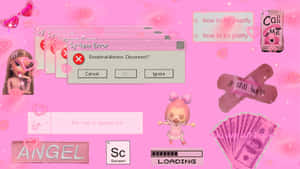 Cyber Y2 K Aesthetic Collage Wallpaper