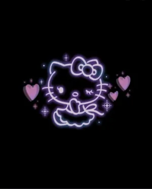 Cyber Y2 K Neon Kitty Profile Wallpaper