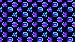 Cyber_ Y2 K_ Pattern_ Background Wallpaper