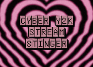 Cyber Y2 K Stream Stinger Graphic Wallpaper