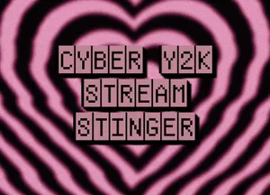 Cyber Y2 K Stream Stinger Graphic Wallpaper